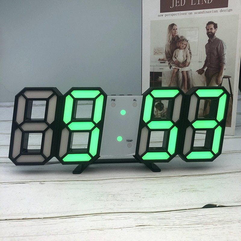 NEW LED Digital Wall Clock with 3 levels Brightness Alarm Clock Wall Hanging Clock Wall clock Home decor