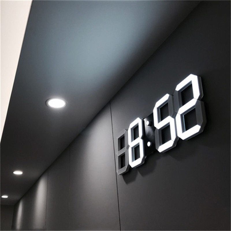 NEW LED Digital Wall Clock with 3 levels Brightness Alarm Clock Wall Hanging Clock Wall clock Home decor