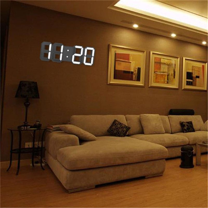 NEW LED Digital Wall Clock with 3 levels Brightness Alarm Clock Wall Hanging Clock Wall clock Home decor