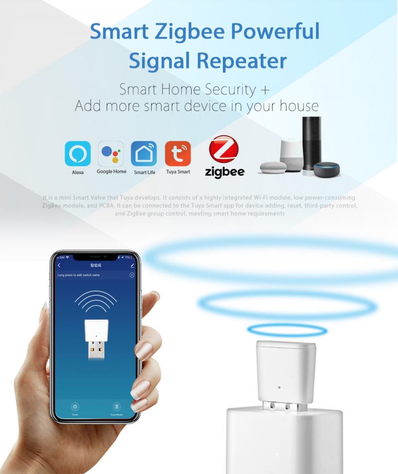 NEW Zigbee USB Signal Repeater Portable Universal Wireless Smart Amplifier WiFi Router Booster Extender For Tuya Zigbee Home