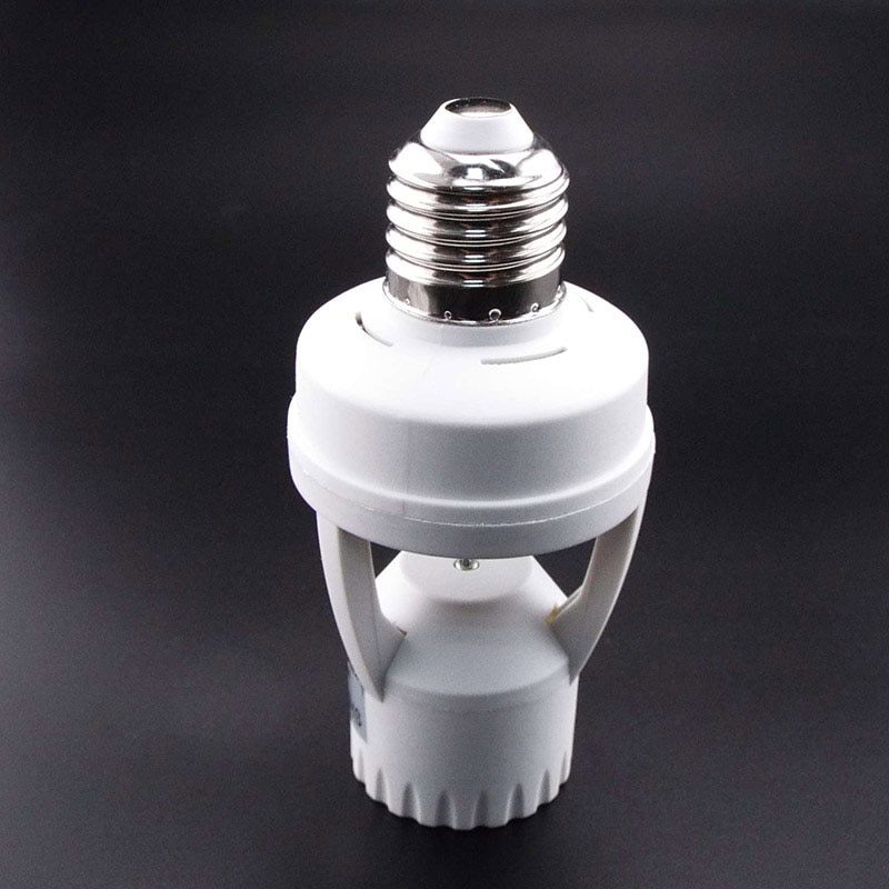 NEW Infrared Motion Sensor E27 power plug LED Lamp Base Socket Adapter Holder Light Control Switch Bulb 110V-240V PIR Induction