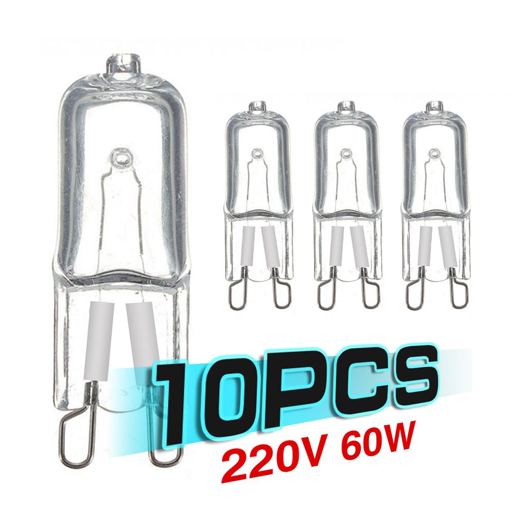 NEW 10Pcs 220V 240V 230V Oven Light Bulb G9 high temperature bulb Steamer light G9 oven lighting bulb 20w 25w 40w 60w 360 degree