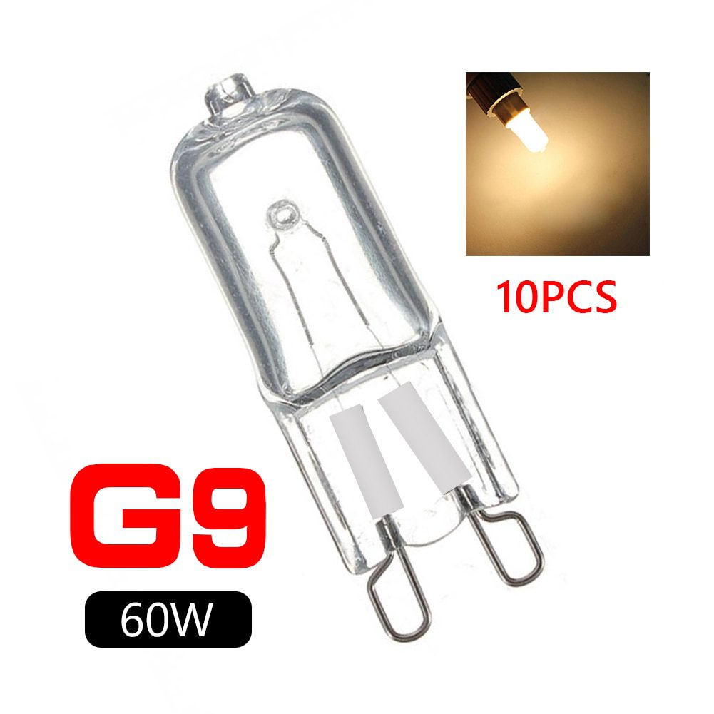 NEW 10Pcs 220V 240V 230V Oven Light Bulb G9 high temperature bulb Steamer light G9 oven lighting bulb 20w 25w 40w 60w 360 degree