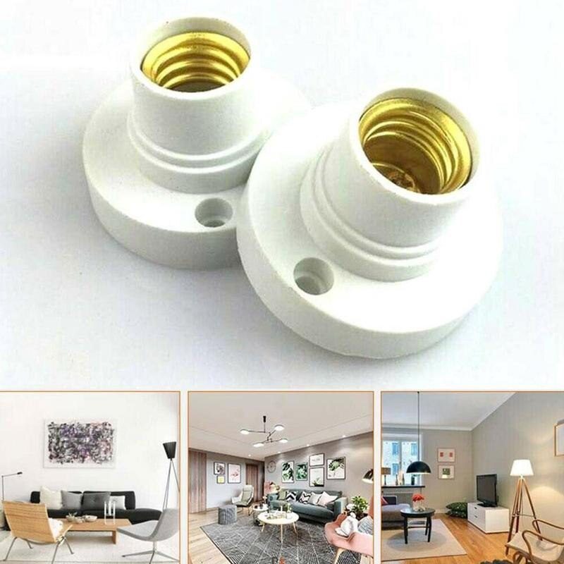 NEW E14 Lamp Base Holder Adapter LED Bulb Light Round Screw Fixing Fitting Bulb Holder Plug 220V light Base Holder