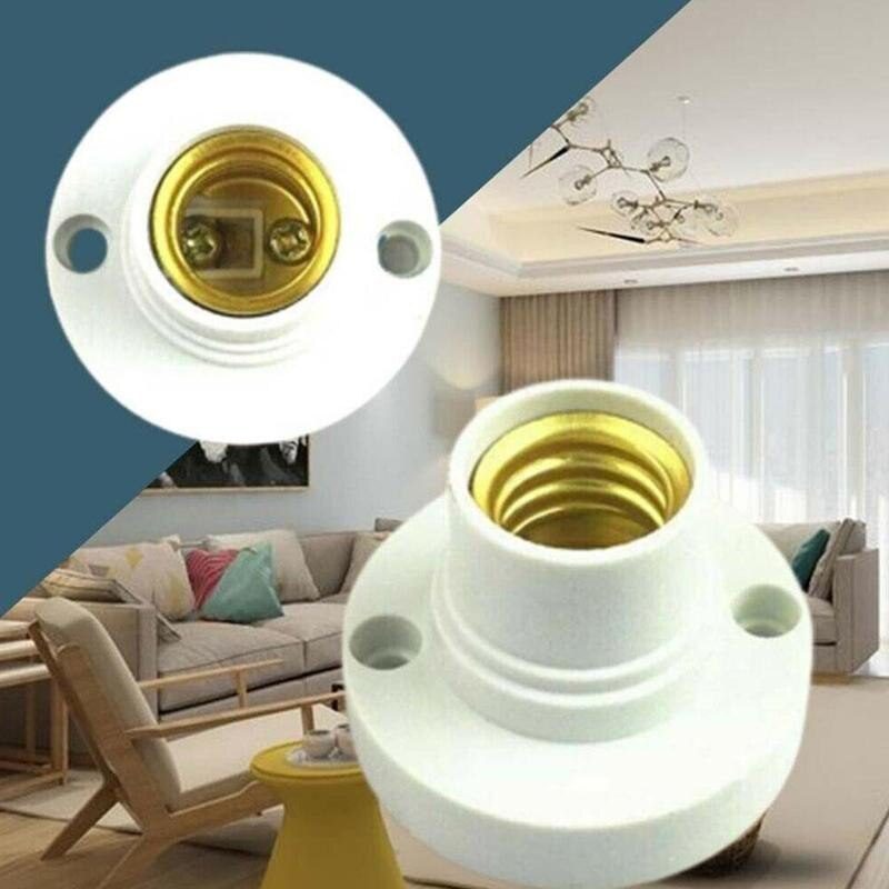 NEW E14 Lamp Base Holder Adapter LED Bulb Light Round Screw Fixing Fitting Bulb Holder Plug 220V light Base Holder