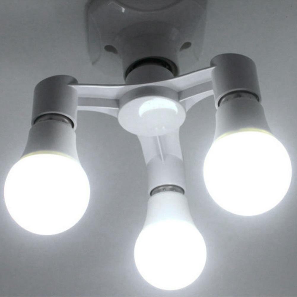 NEW E27 to E27 LED Bulb Lamp Holder 3 in 1/4 in 1/5 in 1 E27 Base Socket Splitter LED Lamp Socket Light Bulb Adapter Holder