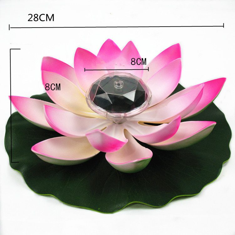 NEW Solar Artifical Floating Lotus Light Solar Powered Night Light Pool Light Lotus Lamp Garden Pond Fountain Decor Outdoor Ligh