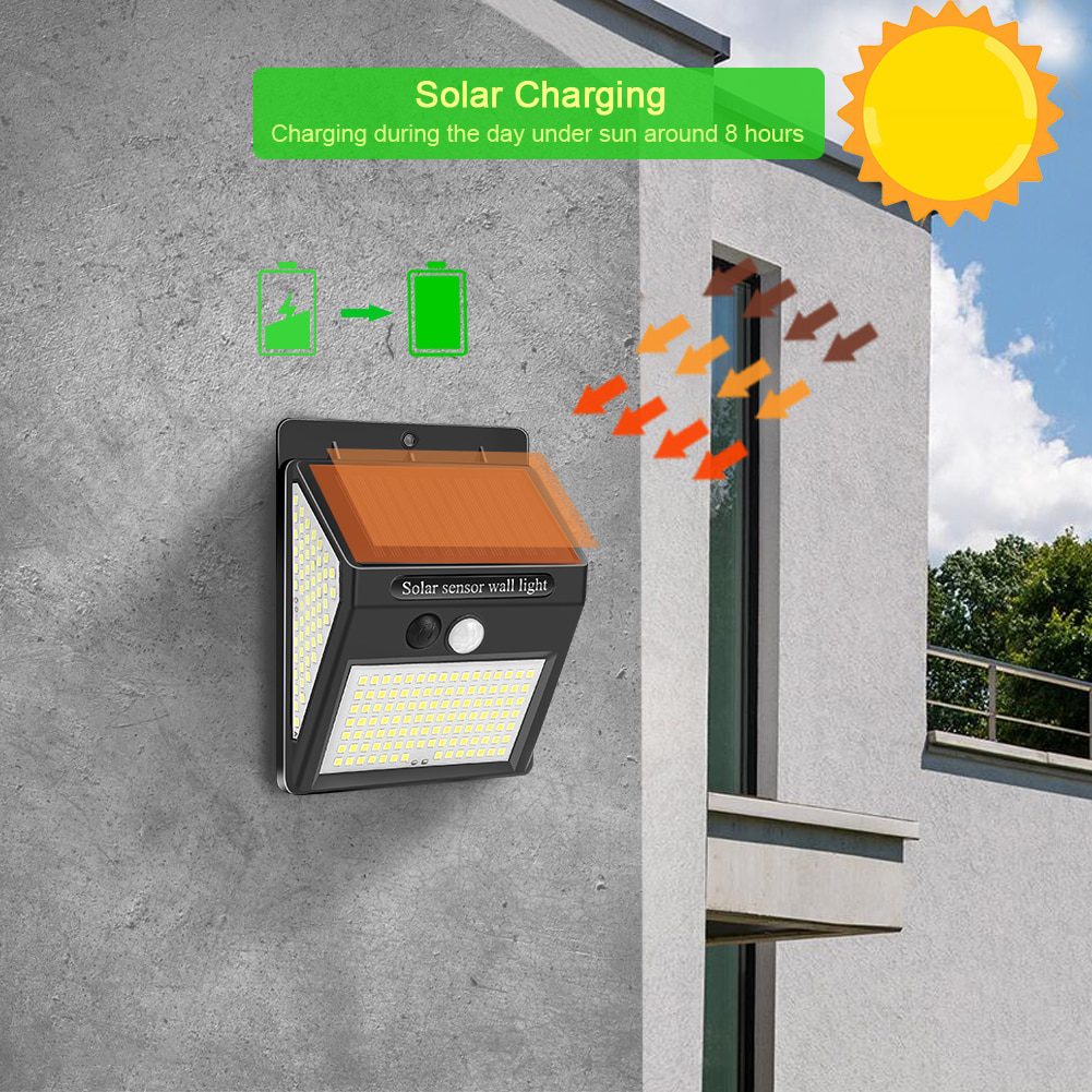 NEW 144 LED Outdoor Solar Lights Waterproof Solar Led Light Outdoor Solar Lamp Sunlight With Motion Sensor For Garden Decoration