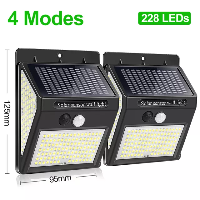 2PCS-228Leds-4Modes