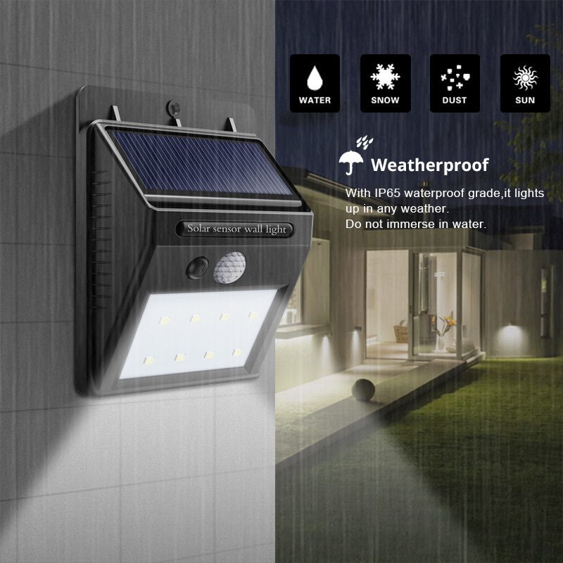 NEW LED Garden Solar Led Light Outdoor Floodlight Solar Lamp PIR Motion Sensor Solar Street Light for Garden Decor Wall Lights L