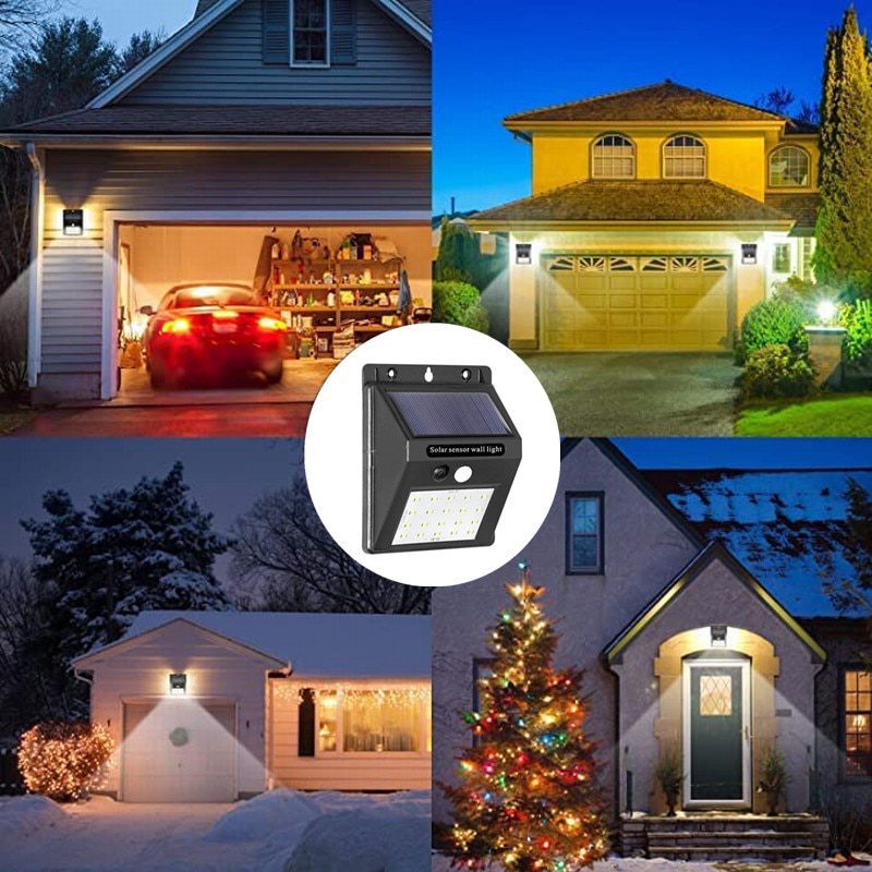 NEW 20-100 LED Solar Led Light Outdoor Solar Lamp PIR Motion Sensor Wall Light Waterproof Solar Sunlight Powered Garden Street L