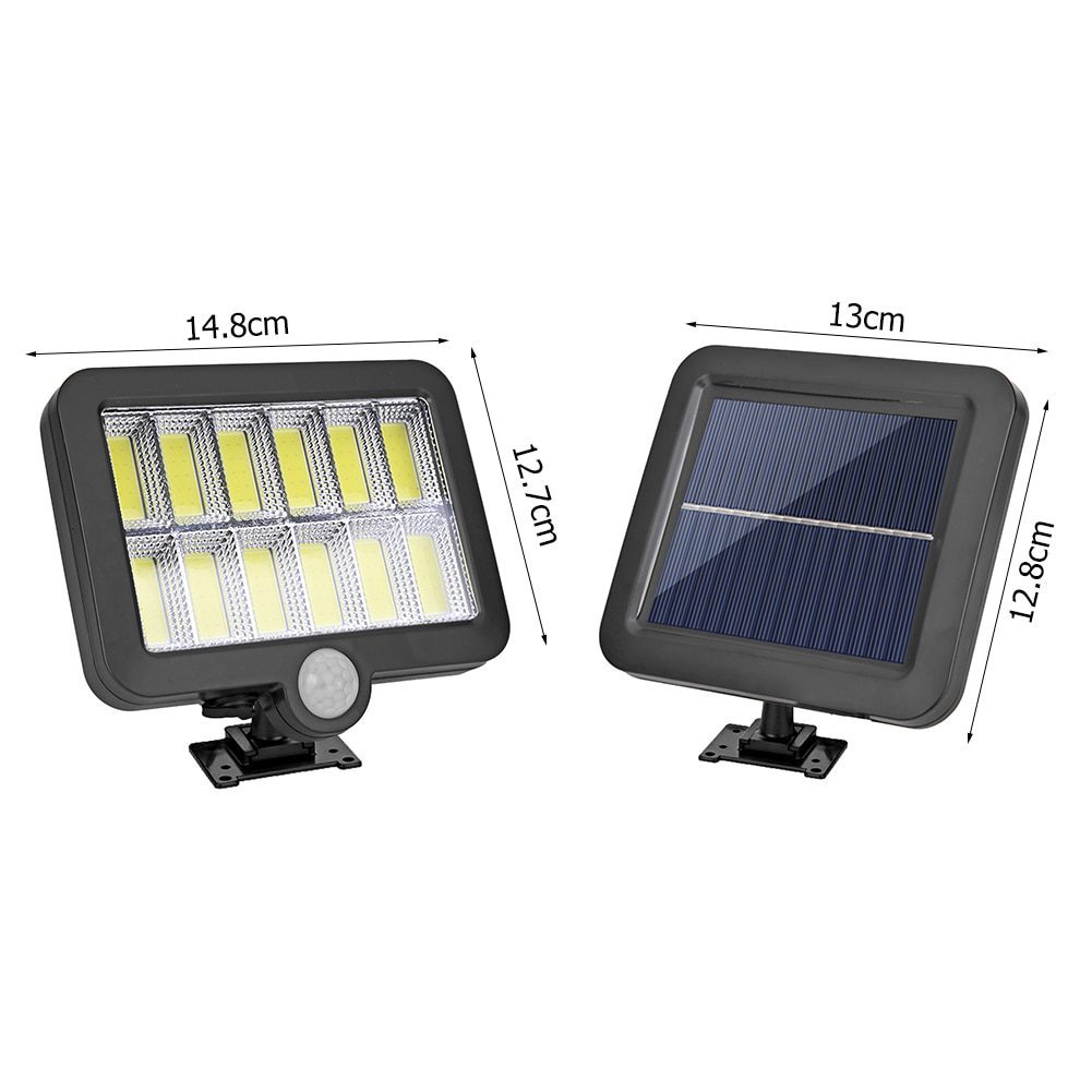 NEW LED Solar Wall Light Waterproof PIR Motion Sensor Solar Lamps 3 Mode Outdoor Pathway Yard Garden Security Lighting