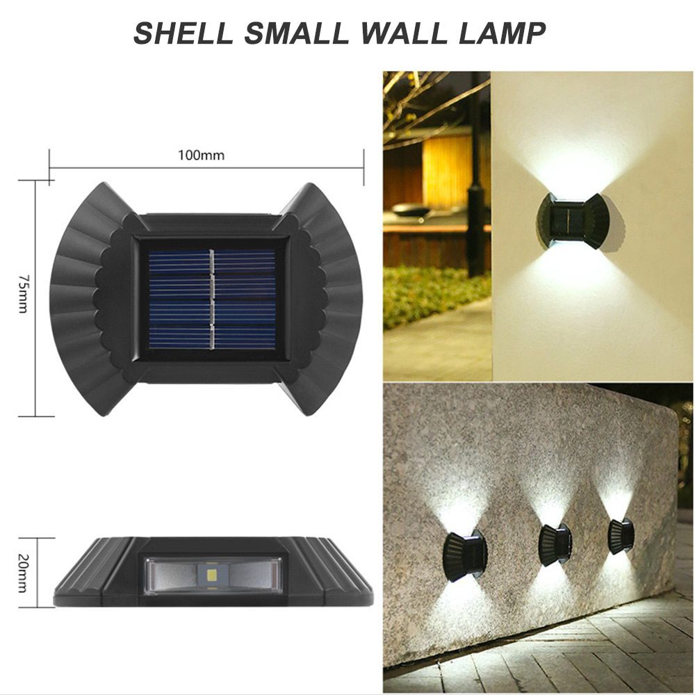 NEW LED Solar Shell Light Outdoor Waterproof Power Supply Sunlight Wall Light Garden Decoration Street Light Garden Light