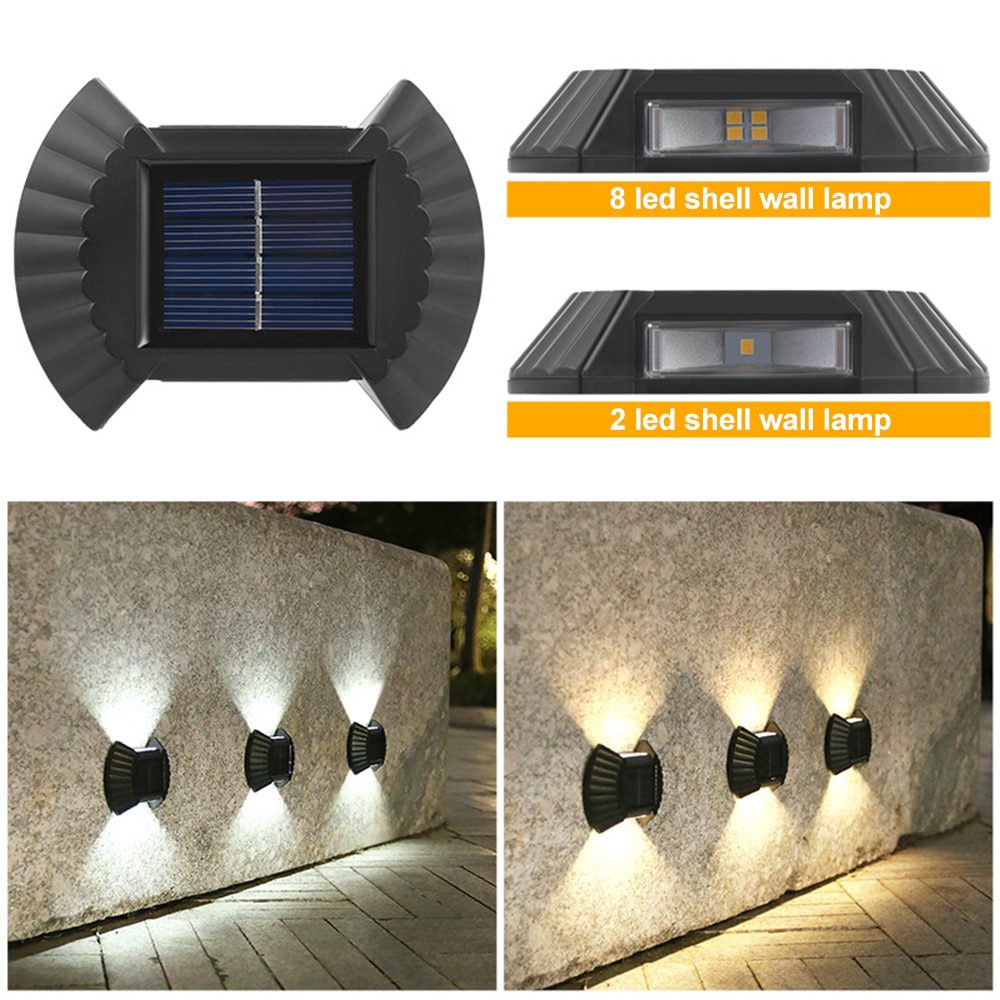 NEW LED Solar Shell Light Outdoor Waterproof Power Supply Sunlight Wall Light Garden Decoration Street Light Garden Light