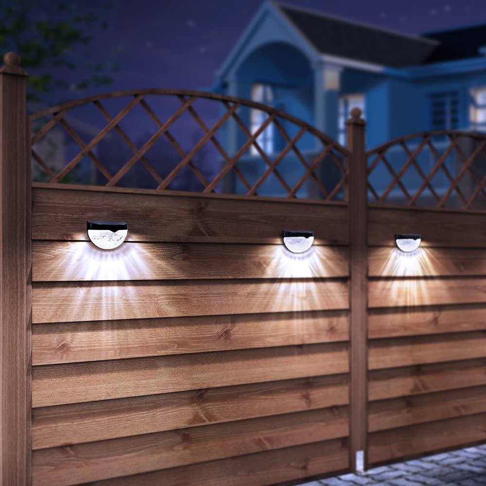 NEW Solar Light Outdoor Light Control Induction Courtyard Decoration Solar Fence Wall Light Semi-circular Energy-saving Street L