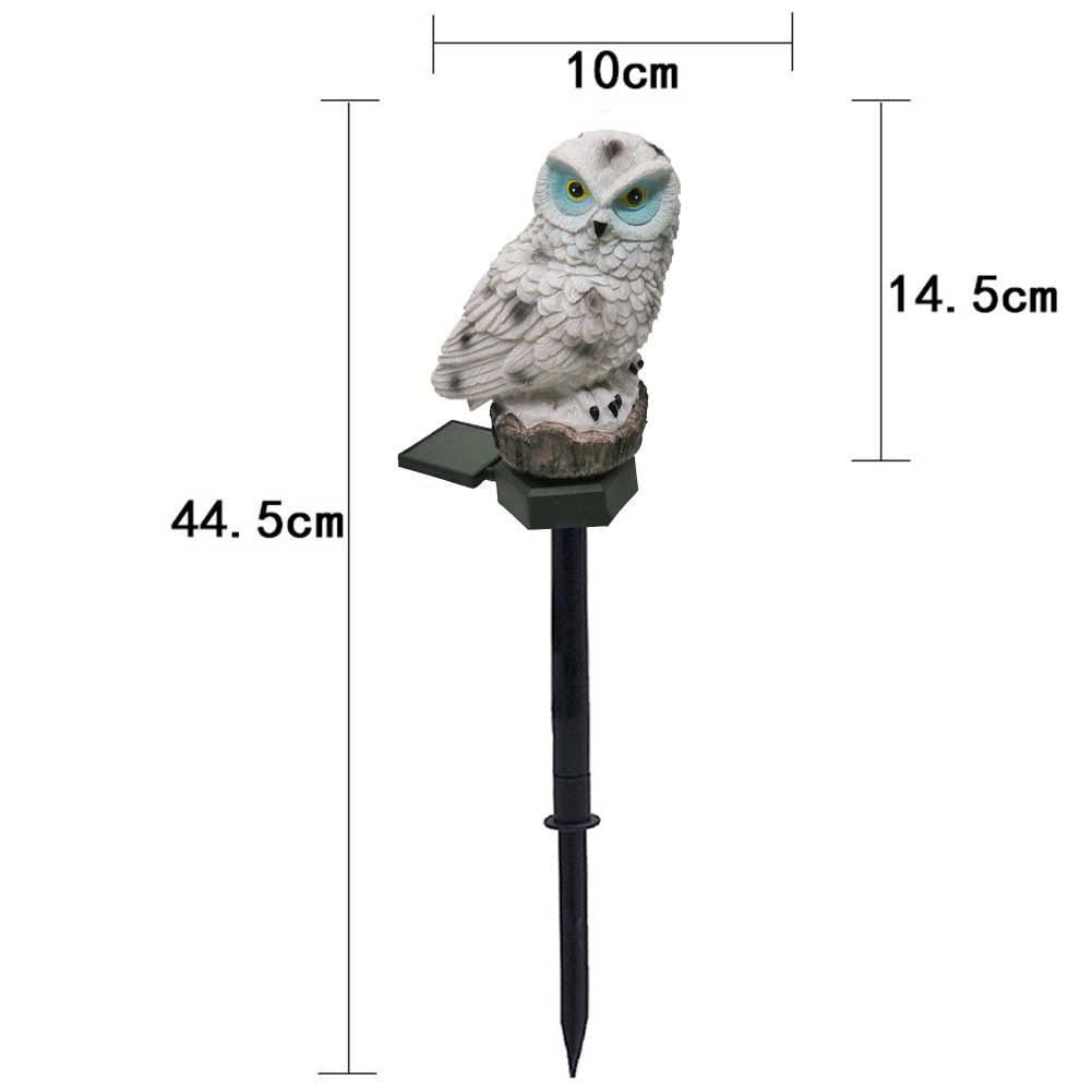 NEW Owl Solar LED Waterproof Lawn Lights Animal Bird Owl Shape Outdoor Backyard Garden Stake Statues Night Lamp Lawn Decor