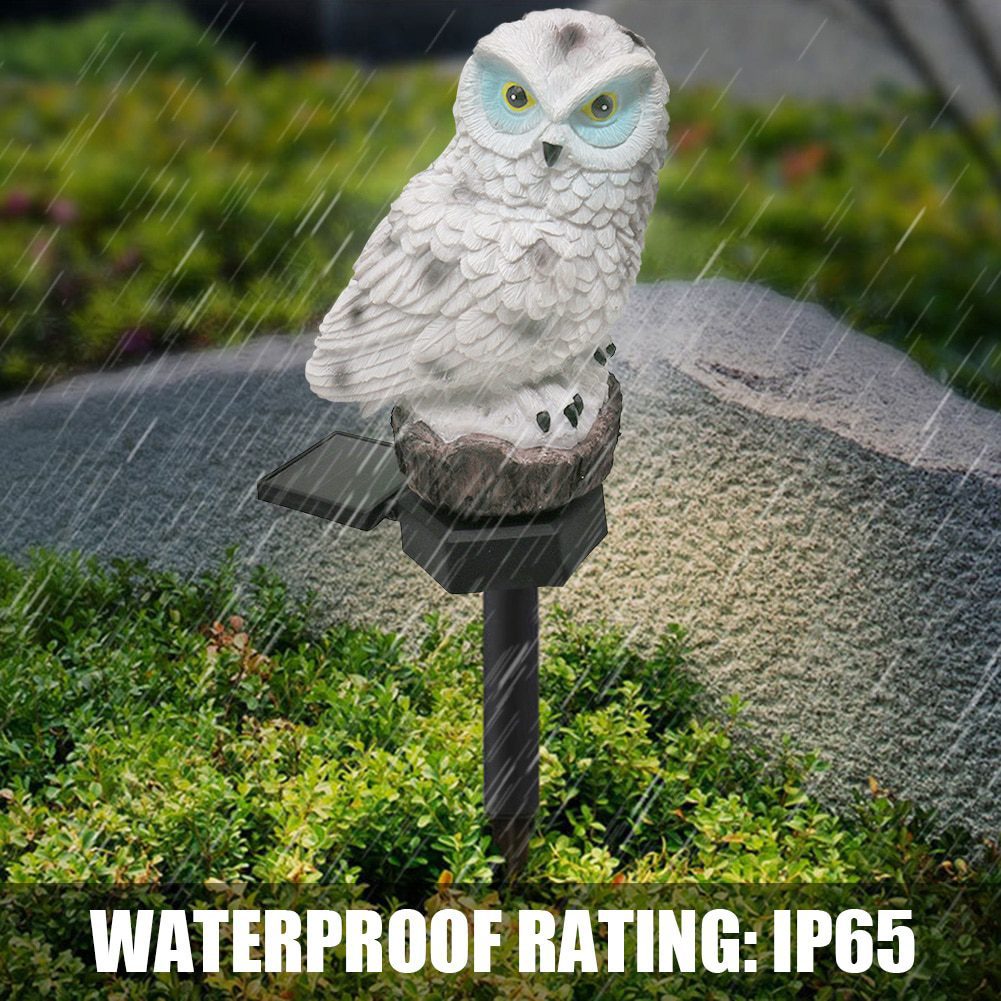 NEW Owl Solar LED Waterproof Lawn Lights Animal Bird Owl Shape Outdoor Backyard Garden Stake Statues Night Lamp Lawn Decor