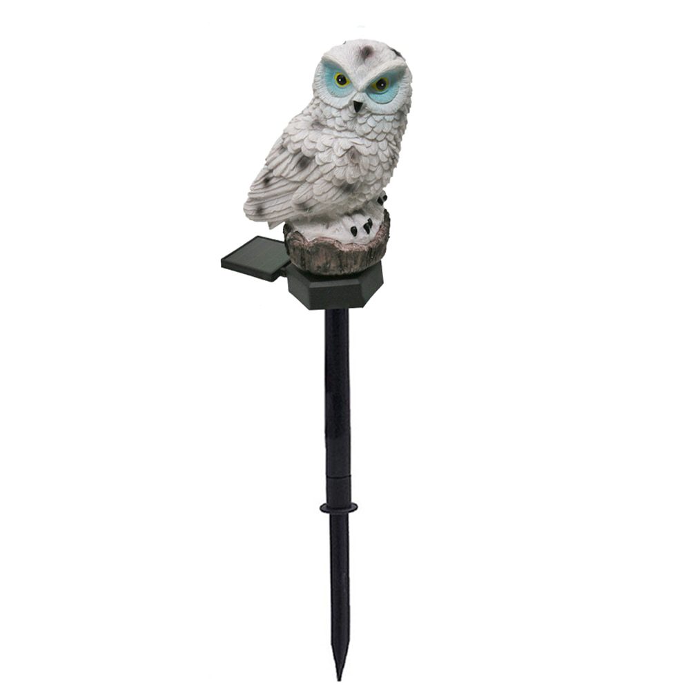 NEW Owl Solar LED Waterproof Lawn Lights Animal Bird Owl Shape Outdoor Backyard Garden Stake Statues Night Lamp Lawn Decor