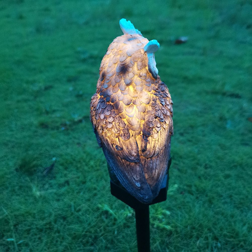 NEW Owl Solar LED Waterproof Lawn Lights Animal Bird Owl Shape Outdoor Backyard Garden Stake Statues Night Lamp Lawn Decor