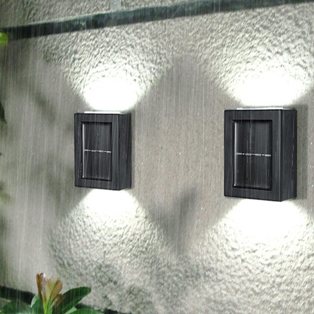 NEW 1/2pcs LED Solar Wall Lamp Outdoor Garden Waterproof Household Wall Lamp Light Up And Down Decorative Garden Courtyard Lamps