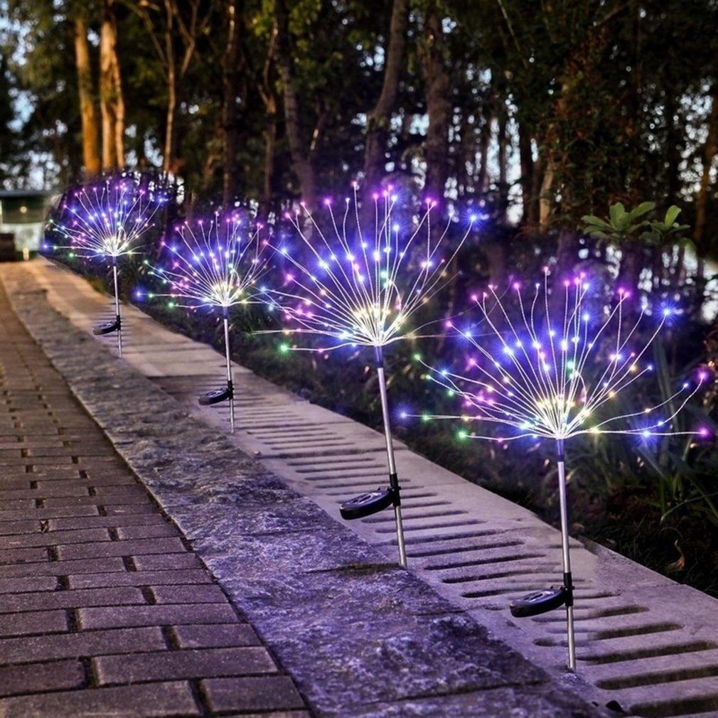 NEW Solar LED Light Outdoor Garden Lighting Dandelion Fireworks Decoration Lamp 200/150/90 LED for Garden Terrace Landscape