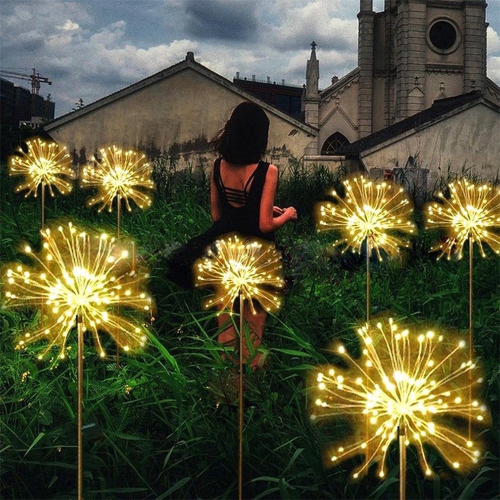 NEW Solar LED Light Outdoor Garden Lighting Dandelion Fireworks Decoration Lamp 200/150/90 LED for Garden Terrace Landscape