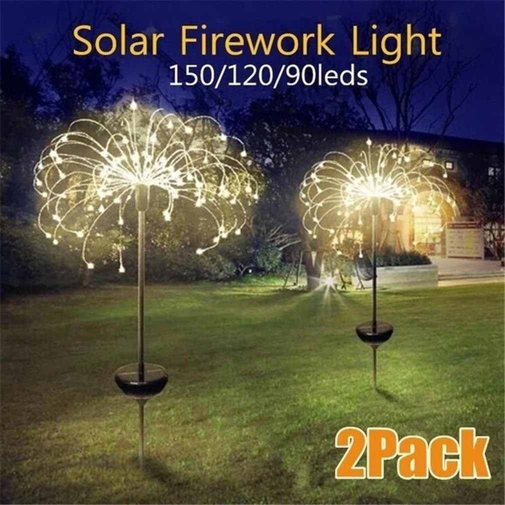 NEW Solar LED Light Outdoor Garden Lighting Dandelion Fireworks Decoration Lamp 200/150/90 LED for Garden Terrace Landscape