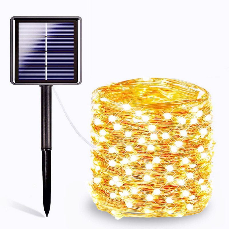 NEW Solar String Fairy Lights 7m 50LED Waterproof Outdoor Garland Solar Power Lamp Christmas For Garden Decoration