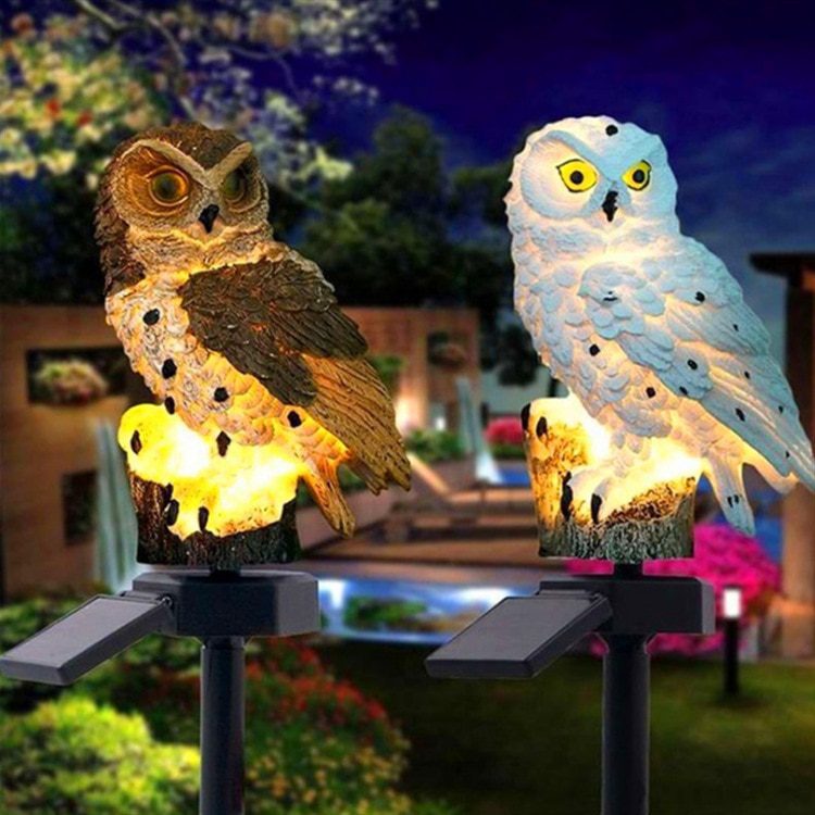 NEW solar outdoor garland lights Owl Parrot Garden Decoration Outdoor Solar Light Lawn Led Solar Lamp Waterproof solar garden li