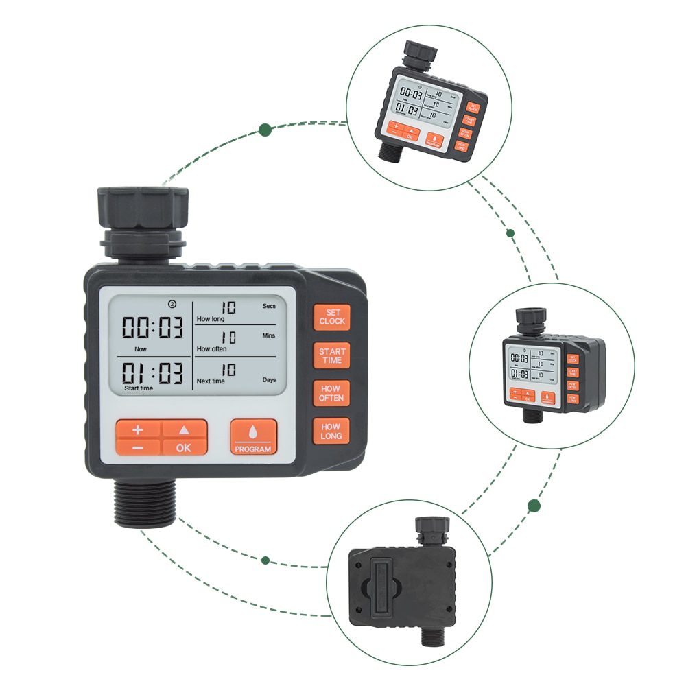 NEW Automatic LCD Display Watering Timer Electronic Digital Programmable Controller Garden Plant Vegetable Automatic Watering Ti