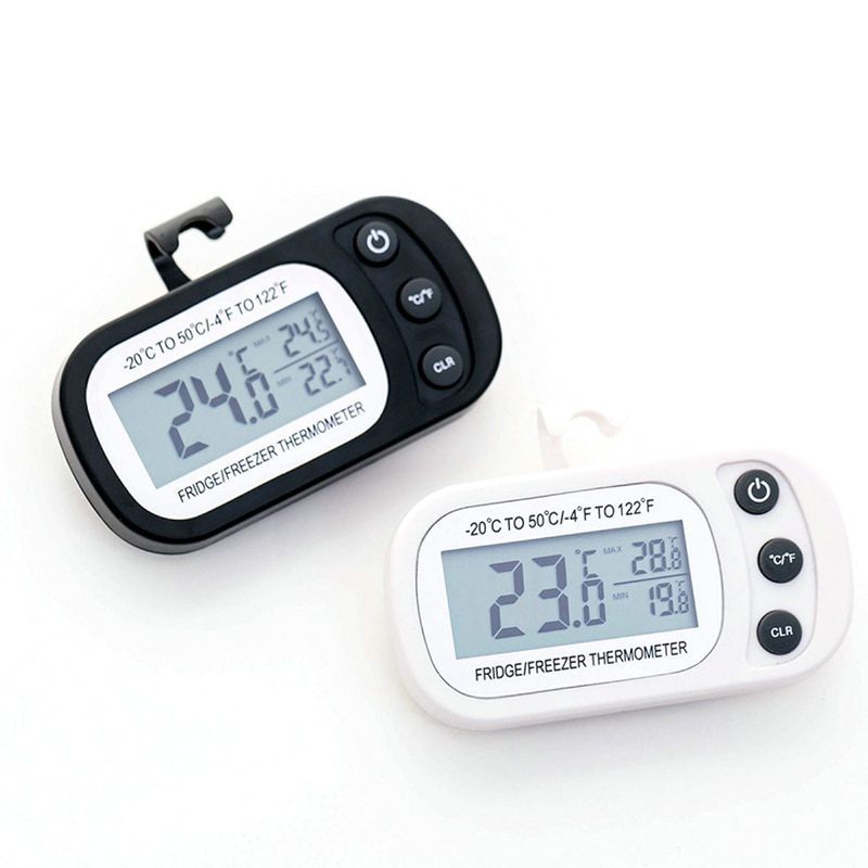 NEW Electronic Digital Refrigerator Thermometer LCD Screen Fridge Freezer Temperature With High & Low -20°C To 50°C Anti-h