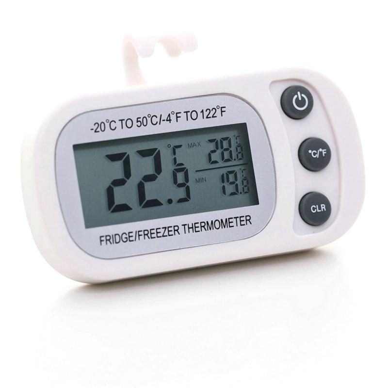 NEW Electronic Digital Refrigerator Thermometer LCD Screen Fridge Freezer Temperature With High & Low -20°C To 50°C Anti-h