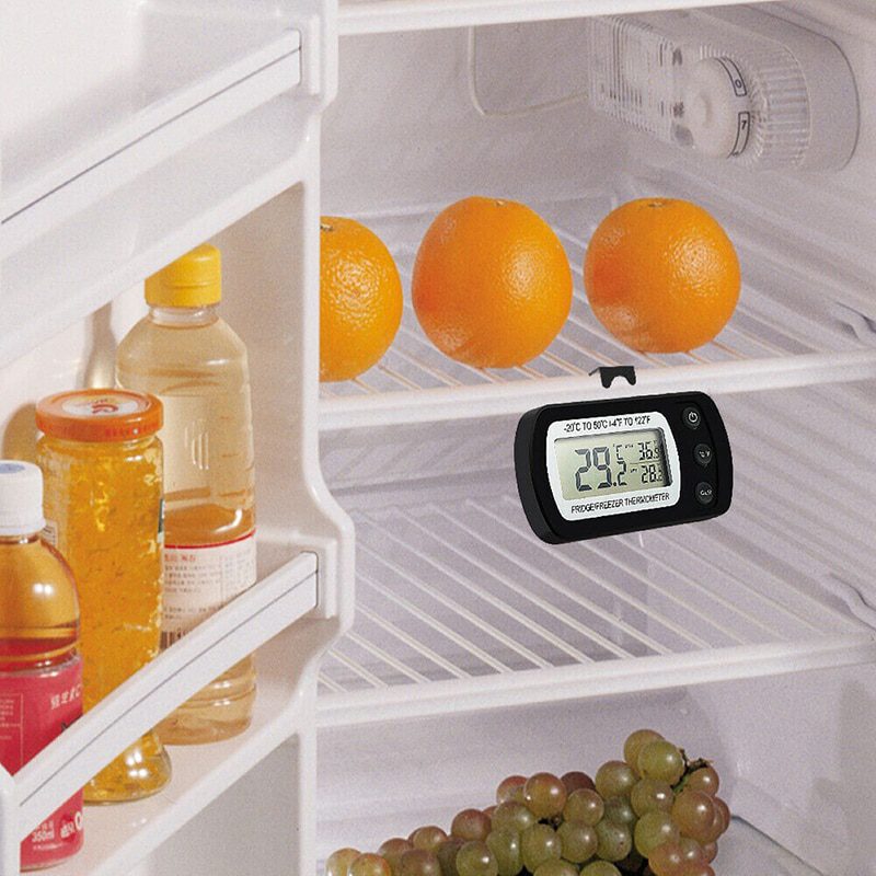 NEW Electronic Digital Refrigerator Thermometer LCD Screen Fridge Freezer Temperature With High & Low -20°C To 50°C Anti-h