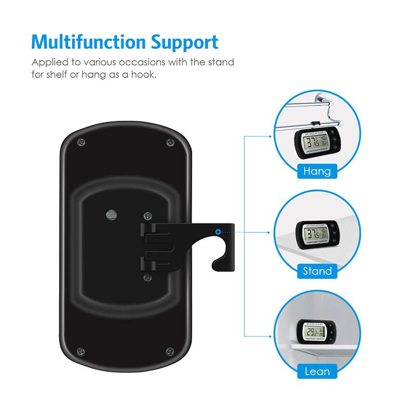 NEW Electronic Digital Refrigerator Thermometer LCD Screen Fridge Freezer Temperature With High & Low -20°C To 50°C Anti-h