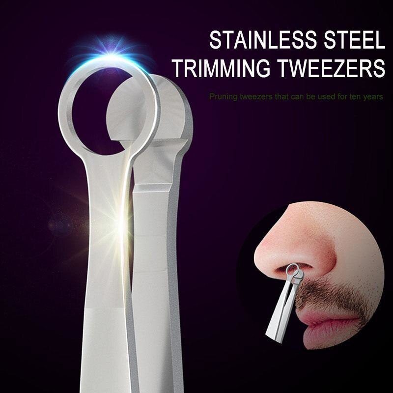 NEW Universal Nose Hair Trimming Anti-static Precision Tweezers Set Pinzas Pincet Stainless Steel Tweezer Electronics Repair Too