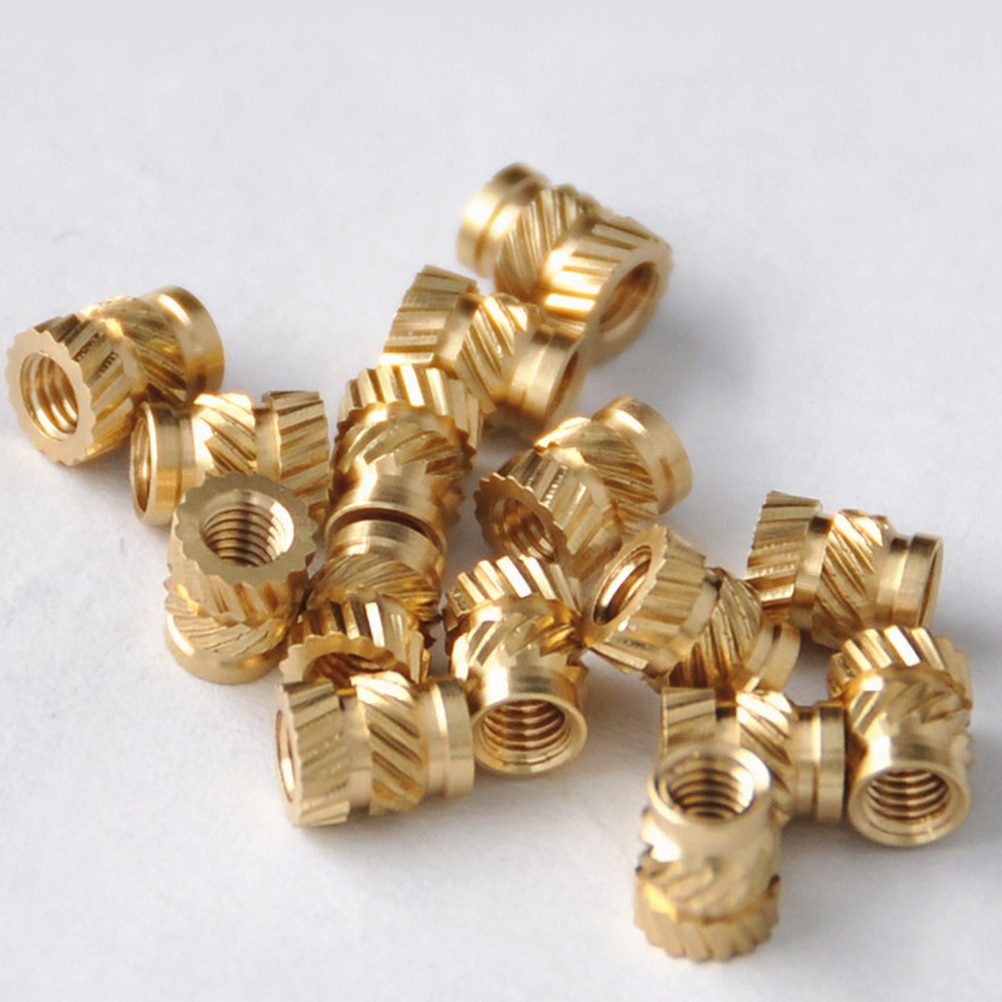 NEW 200pcs M3 M3*5.7-OD4.6 Thread Brass Knurled Inserts Nut Heat Embed Parts Female Pressed Fit into Holes for 3D Printing suppl