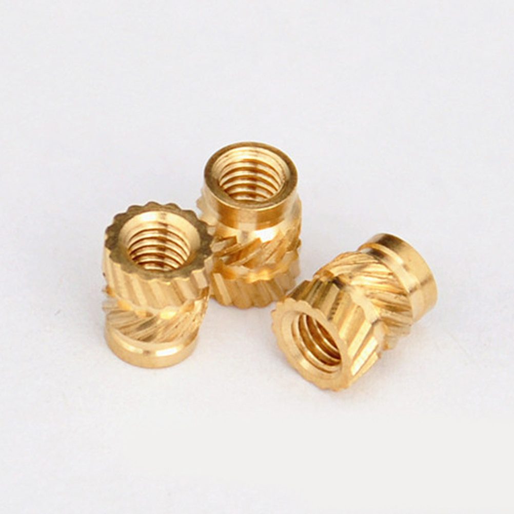 NEW 200pcs M3 M3*5.7-OD4.6 Thread Brass Knurled Inserts Nut Heat Embed Parts Female Pressed Fit into Holes for 3D Printing suppl