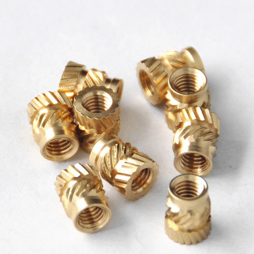 NEW 200pcs M3 M3*5.7-OD4.6 Thread Brass Knurled Inserts Nut Heat Embed Parts Female Pressed Fit into Holes for 3D Printing suppl