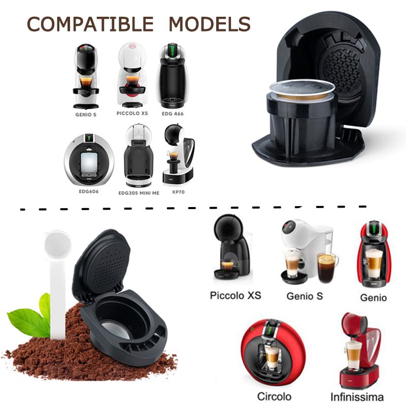 NEW ICafilas Adapter for Dolce Gusto PICCOLO XS/Genio S Machine Reusable Capsule Refillable Cafetera Expreso Coffee