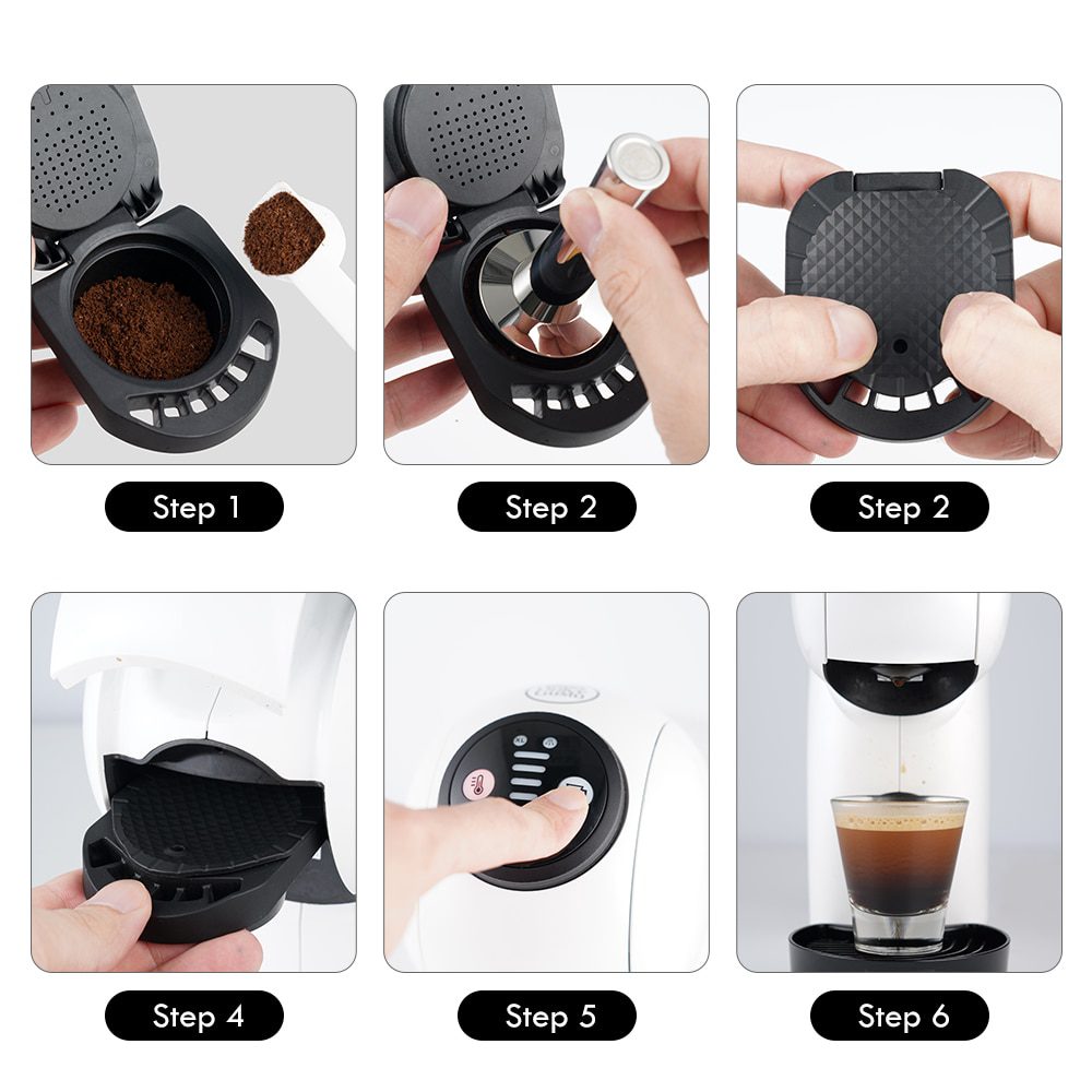 NEW ICafilas Adapter for Dolce Gusto PICCOLO XS/Genio S Machine Reusable Capsule Refillable Cafetera Expreso Coffee