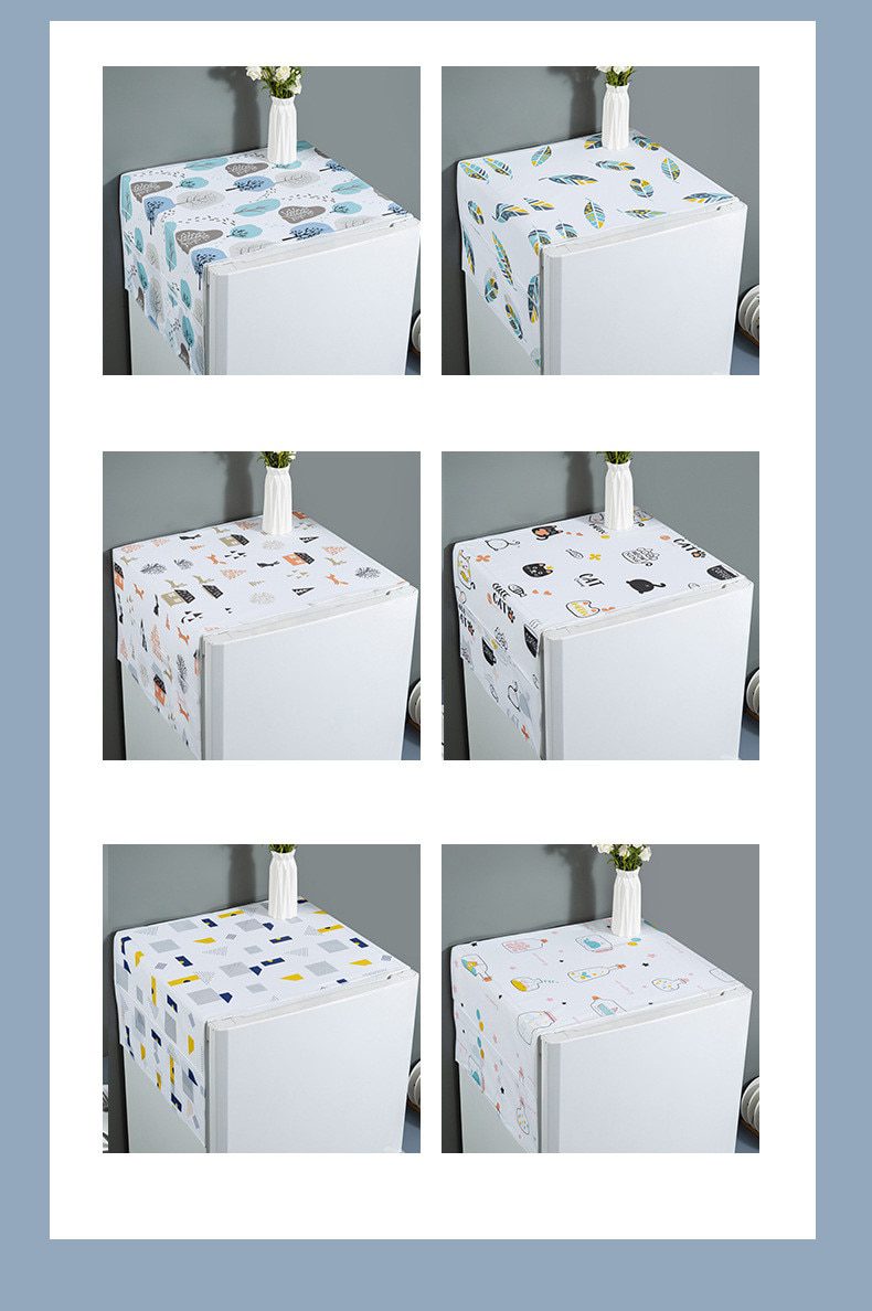 NEW Waterproof Refrigerator Cover Anti-dust Washing Machine Fridge Cover Towel Pocket Hanging Storage Bag Refrigerator Organizer