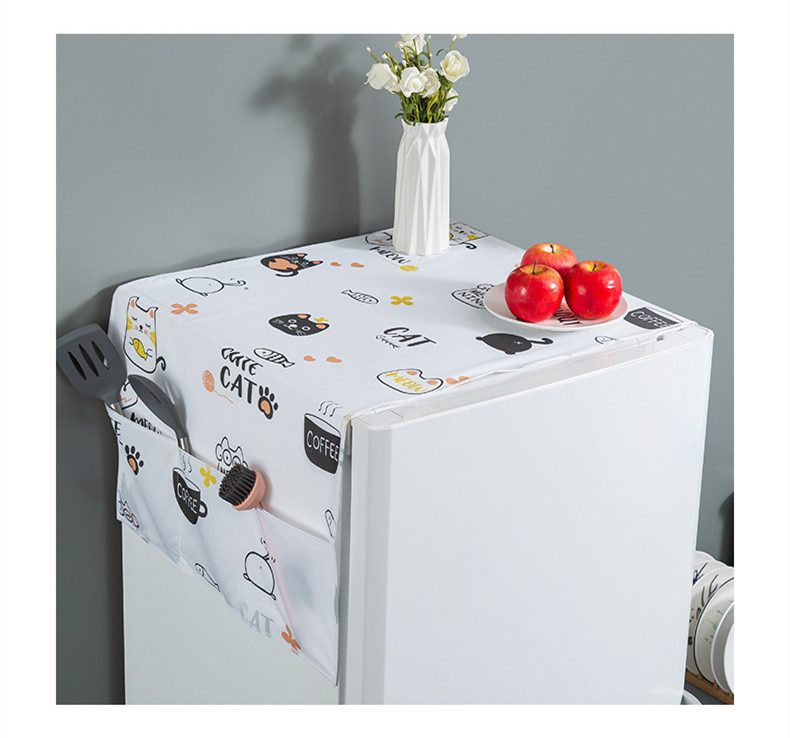 NEW Waterproof Refrigerator Cover Anti-dust Washing Machine Fridge Cover Towel Pocket Hanging Storage Bag Refrigerator Organizer