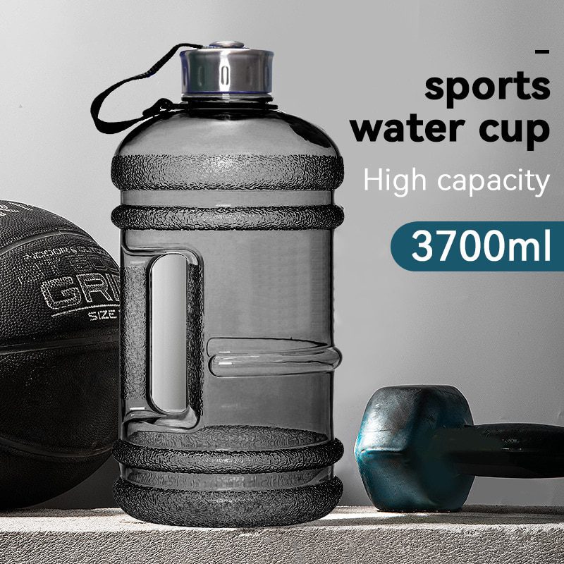 NEW Large Capacity Dumbbell Shape Sport Water Bottle Portable Multifunctiona Gym Fitness Push Cap with Handle Water Kettle 2022