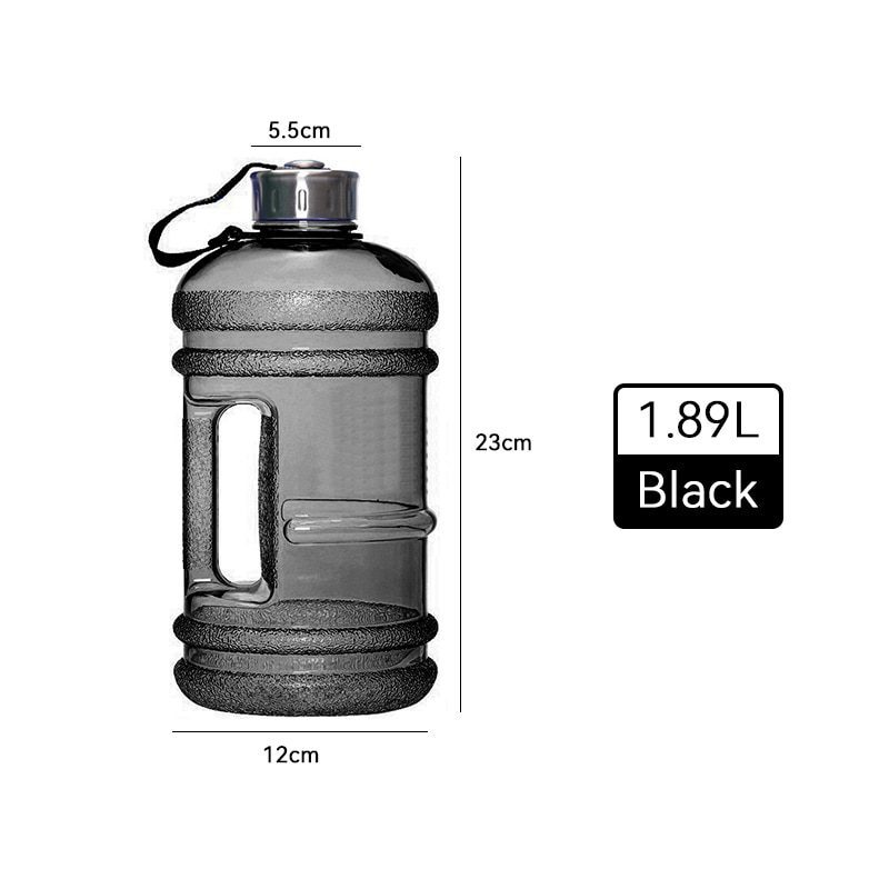 NEW Large Capacity Dumbbell Shape Sport Water Bottle Portable Multifunctiona Gym Fitness Push Cap with Handle Water Kettle 2022