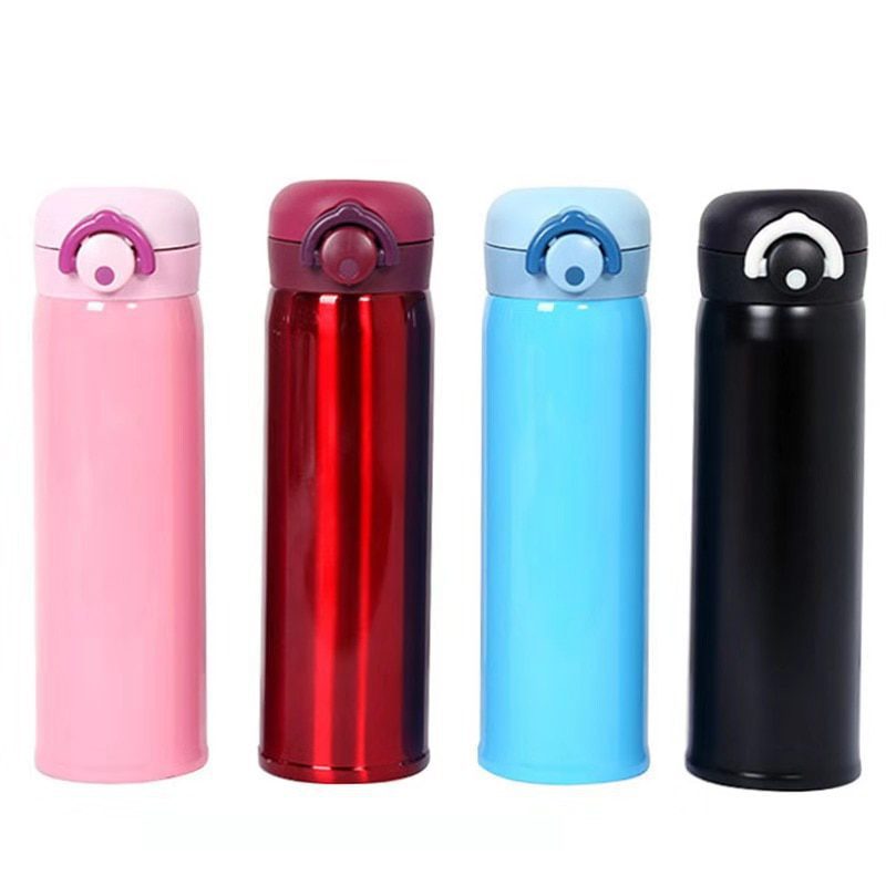 NEW Steel Double Wall Thermal Cup Travel Mug Water Thermos Bottle Vacuum Cup School Home Tea Coffee Drink Bottle