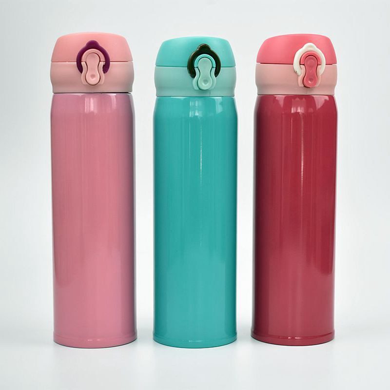 NEW Steel Double Wall Thermal Cup Travel Mug Water Thermos Bottle Vacuum Cup School Home Tea Coffee Drink Bottle