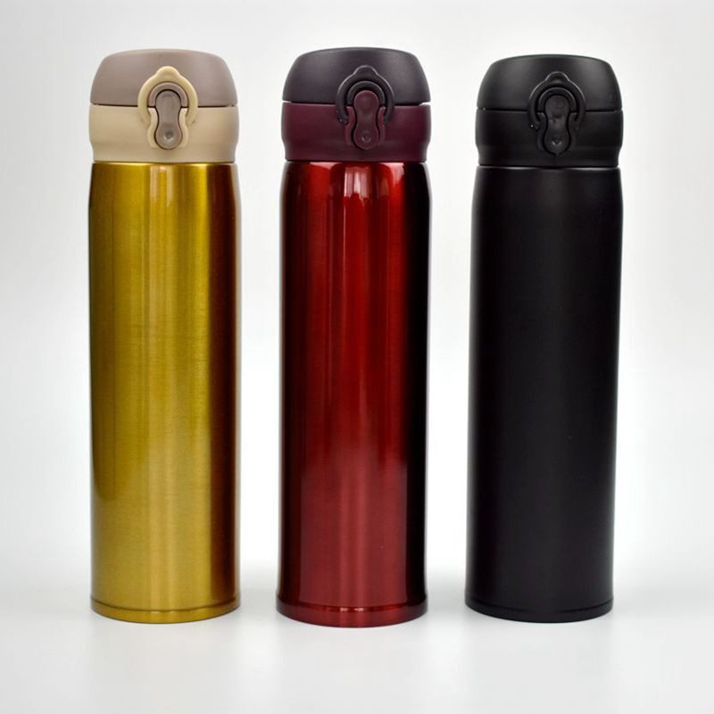 NEW Steel Double Wall Thermal Cup Travel Mug Water Thermos Bottle Vacuum Cup School Home Tea Coffee Drink Bottle