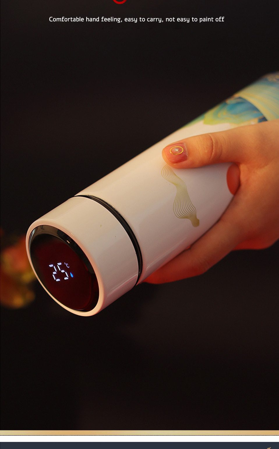 NEW Steel 450ML Creative Style LED Vacuum Flasks Coffee Mug Water Bottle Temperature Display Thermos Tea Milk Mug