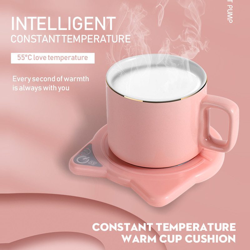 NEW Mug Warmer Mug Cat ear shape Heating Coaster Coffee Cup Warmer Keep Coffee milk Tea 55 ℃ Gifts for Girls