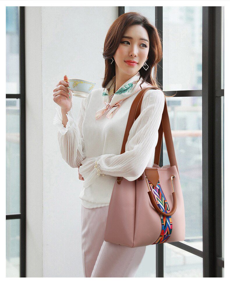 NEW 4 Pcs/set Women Handbag 2018 Messenger Bags For Ladies Fashion Shoulder Bag Lady PU Leather Casual Female Shopper Tote Sac F